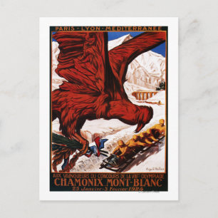 Carte Postale Affiche des Jeux olympiques d'hiver de 1924