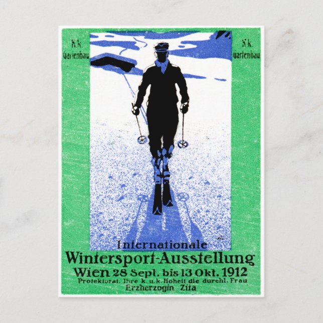 Carte Postale Affiche des sports d'hiver de Vienne 1912 (Devant)