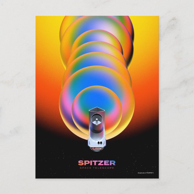 Carte Postale Affiche du télescope spatial Spitzer. (Devant)