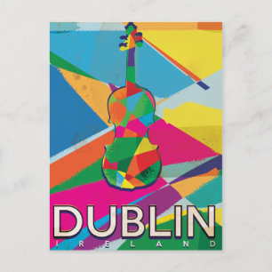 Carte Postale Affiche du Vintage voyage de Dublin Irlande