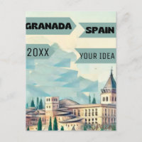 Affiche imprimable de voyage à Grenade - Affiches
