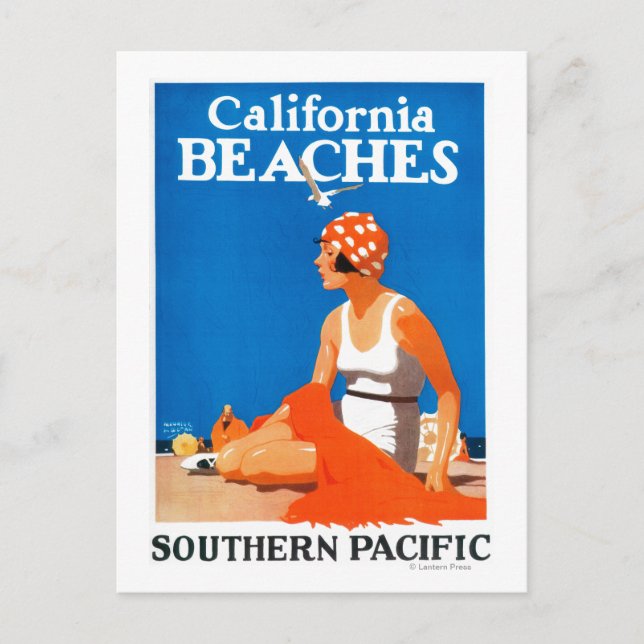 Carte Postale Affiche promotionnelle des plages de Californie (Devant)