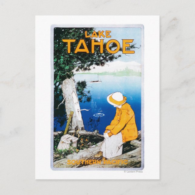 Carte Postale Affiche promotionnelle du lac TahoeLac Tahoe, CA (Devant)