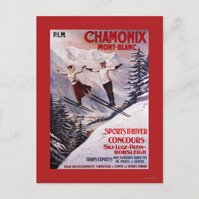 Carte Postale Affiche promotionnelle ski (Devant)