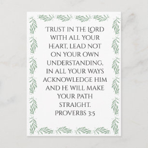 Carte Postale Affiche Proverbes 3:5