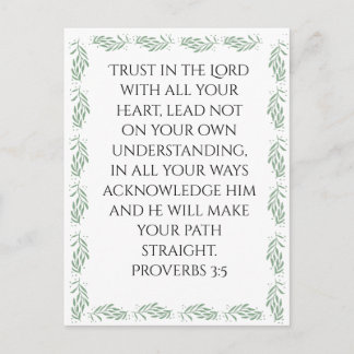 Carte Postale Affiche Proverbes 3:5
