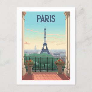 Carte Postale Affiche rétro - voyage - vintage - Paris