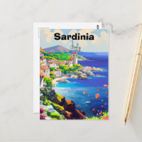 Affiche Sardaigne Italie Souvenir Mer Décoration