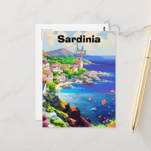 Carte Postale Affiche Sardaigne Italie Souvenir Mer Décoration