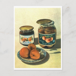 Carte Postale Affiche soviétique Peach Bocal