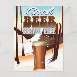 Carte Postale Affiche vintage de l'auberge 'Bière fraîche servie