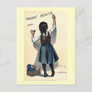 Carte Postale Affiche Vintage de publicité au chocolat français 