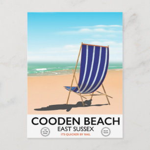 Carte Postale Affiche vintage de voyage Cooden Beach East Sussex