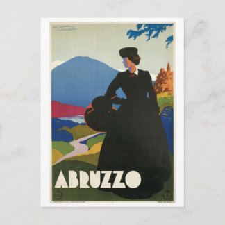 Carte Postale Affiche vintage de voyage de l'Abruzzo, Italie