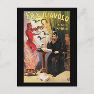 Carte Postale Affiche vintage Fra Diavolo le grand magicien