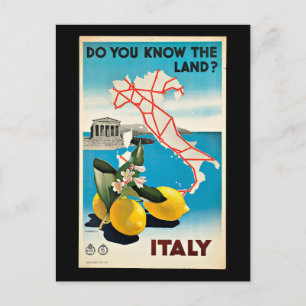 Carte Postale Affiche vintage, Italie,
