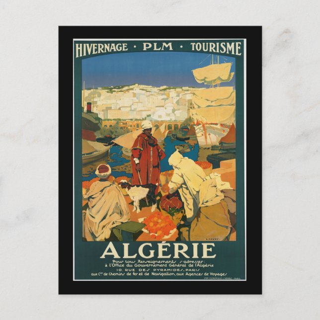 Carte Postale Affiche Vintage voyage d'Algérie (Devant)
