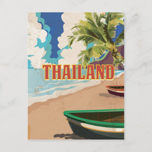 Carte Postale Affiche Vintage voyage en Thaïlande
