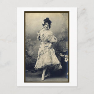 Carte Postale Afficher la fille Risque Français