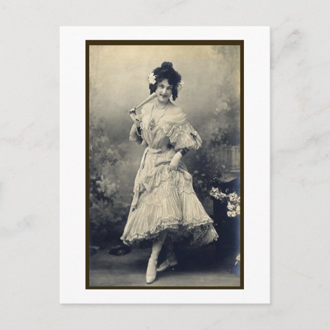 Carte Postale Afficher la fille Risque Français (Devant)