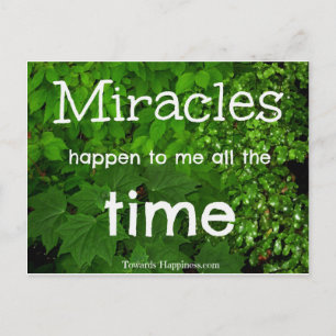Carte postale Affirmation Miracles Happen