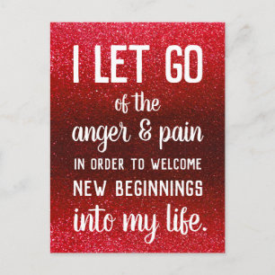 Carte Postale Affirmation positive Gestion de la colère Inspirat
