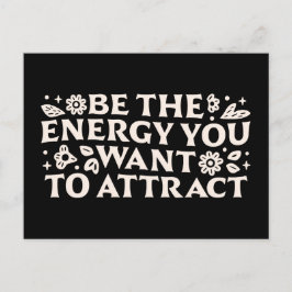 Carte Postale Affirmations de manifestation loi d'attraction