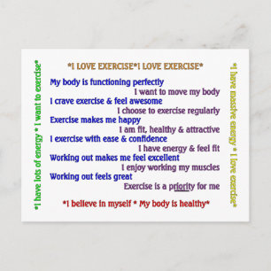 Carte Postale Affirmations positives