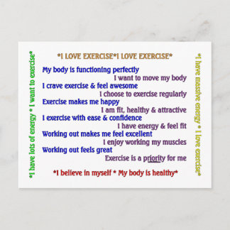 Carte Postale Affirmations positives