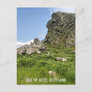 Carte Postale Affleurement rocheux, île de Bute, Écosse