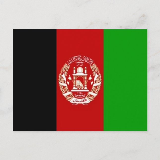 Carte Postale Afghanistan - drapeau afghan - (Devant)