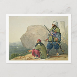 Carte Postale Afghaun Foot Soldiers in their Winter Dress,