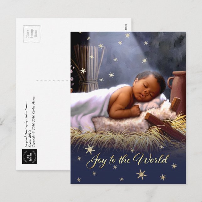 Carte postale africaine American Baby Jesus Christ (Devant / Derrière)