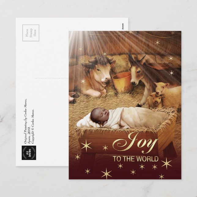 Carte postale africaine American Baby Jesus Christ (Devant / Derrière)