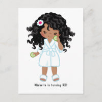African American Girl Spa Sleepover fête d'anniver