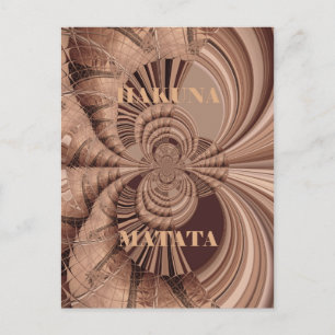 Carte Postale African Hakuna Matata Fractal Art Print/Graphic