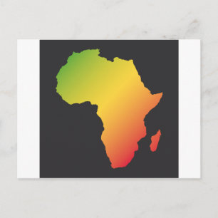 Carte Postale Afrique avec arrière - plan noir