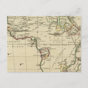 Carte Postale Afrique avec des frontières définies