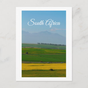 Carte Postale Afrique du Sud Rural Canola Landscape Mountains SA