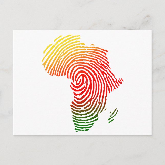 Carte Postale Afrique - Impression des doigts, Histoire noire, é (Devant)