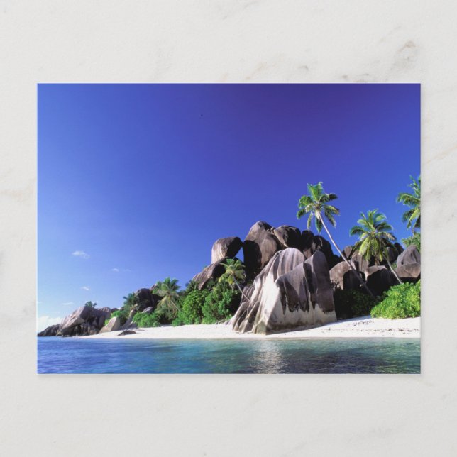 Carte Postale Afrique, Seychelles, île de La Digue. Granit 3 (Devant)