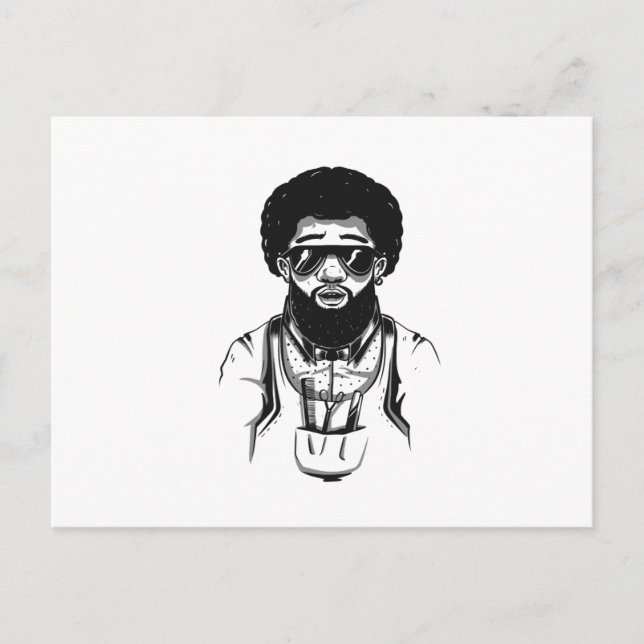 Carte Postale Afro Barber (Devant)