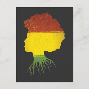 Carte Postale Afro Black Girl African American Roots Diva