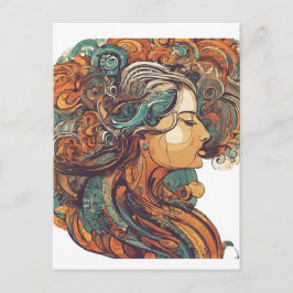 Carte Postale Afro Boho Queen - Artiste coloré