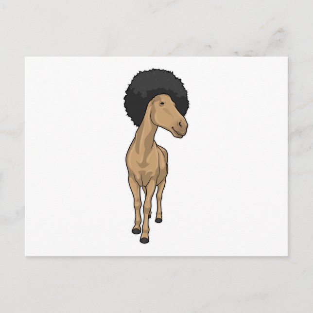 Carte Postale Afro chevalin (Devant)