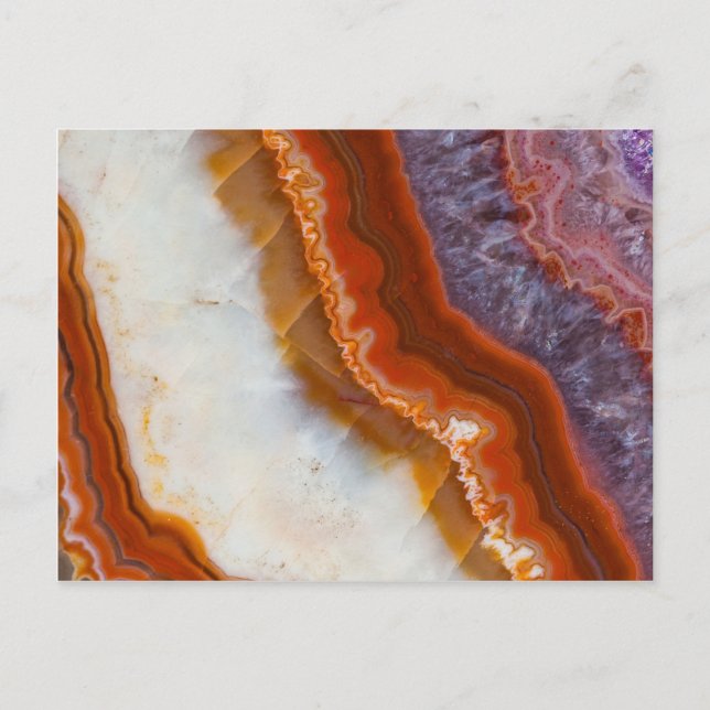 Carte Postale Agate d'asméthyste rouillé (Devant)