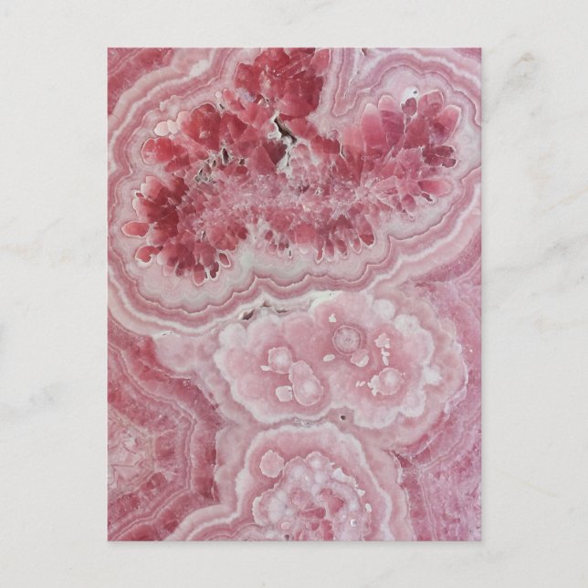 Carte Postale Agate rose moderne tendance (Devant)