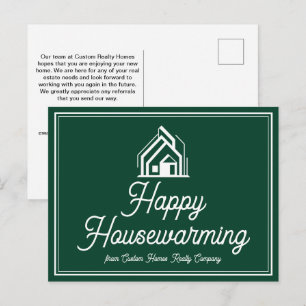 Carte Postale Agence Immobilière Chic Green Courtier Personnalis