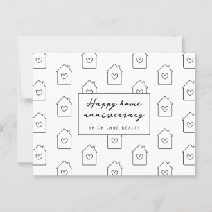 Carte Postale Agence immobilière Joyeux Anniversaire de Maison