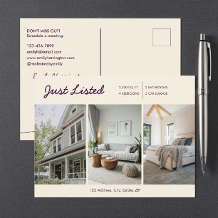 Carte Postale Agence Immobilière Plum Line Art vient d'être list